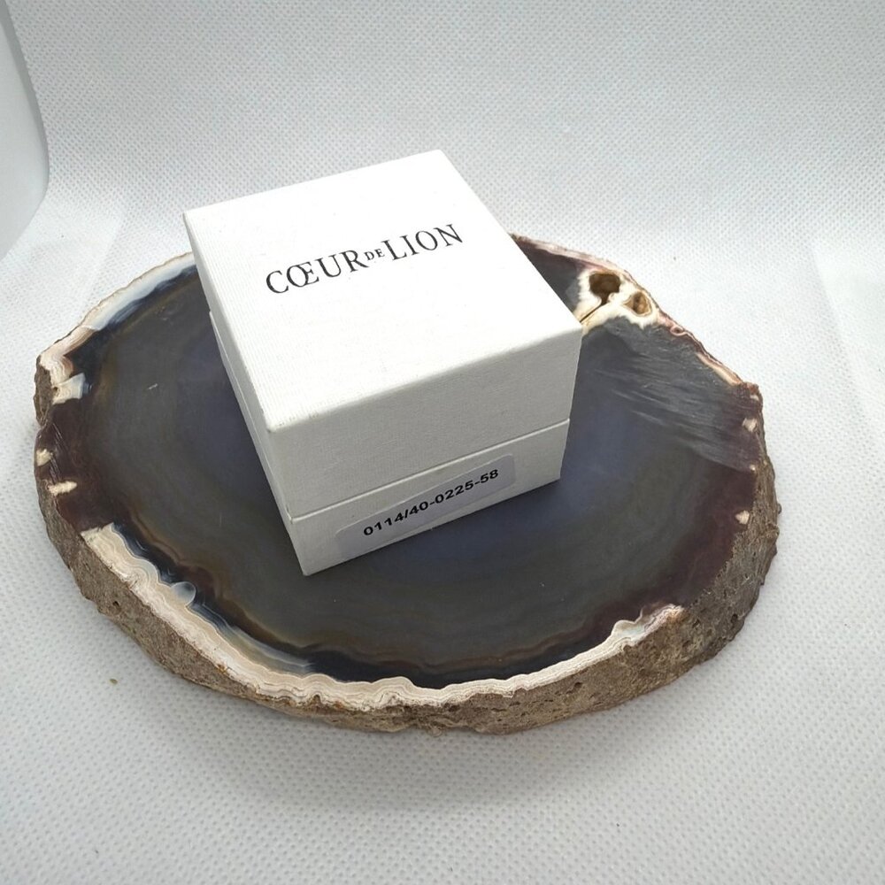 NIB Coeur de Lion Rose Gold Stainless Steel Peach Swarovski Crystal Ring Sz 8.5 - Picture 3 of 16